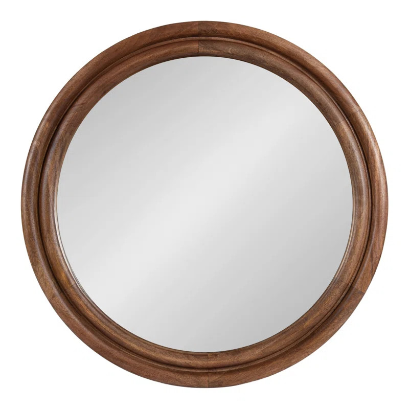Larina Solid Wood Round Wall Mirror | Wayfair North America