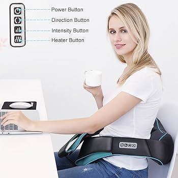 MoCuishle Shiatsu Back Shoulder and Neck Massager with Heat, Electric Deep Tissue 4D Kneading Mas... | Amazon (US)