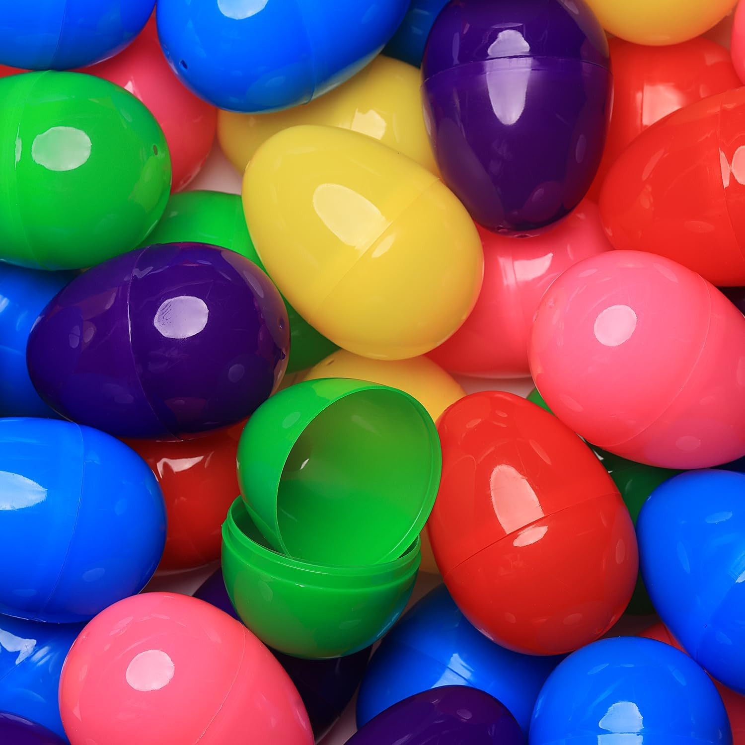 Entervending Easter Eggs 3” - Bright Fillable Capsule Egg – 12ct - Easter Basket Stuffers - E... | Amazon (US)