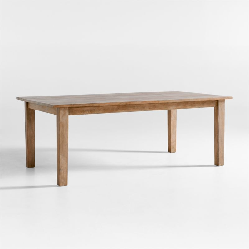 Basque 82"-118" Weathered Light Brown Solid Wood Extendable Dining Table + Reviews | Crate & Barr... | Crate & Barrel