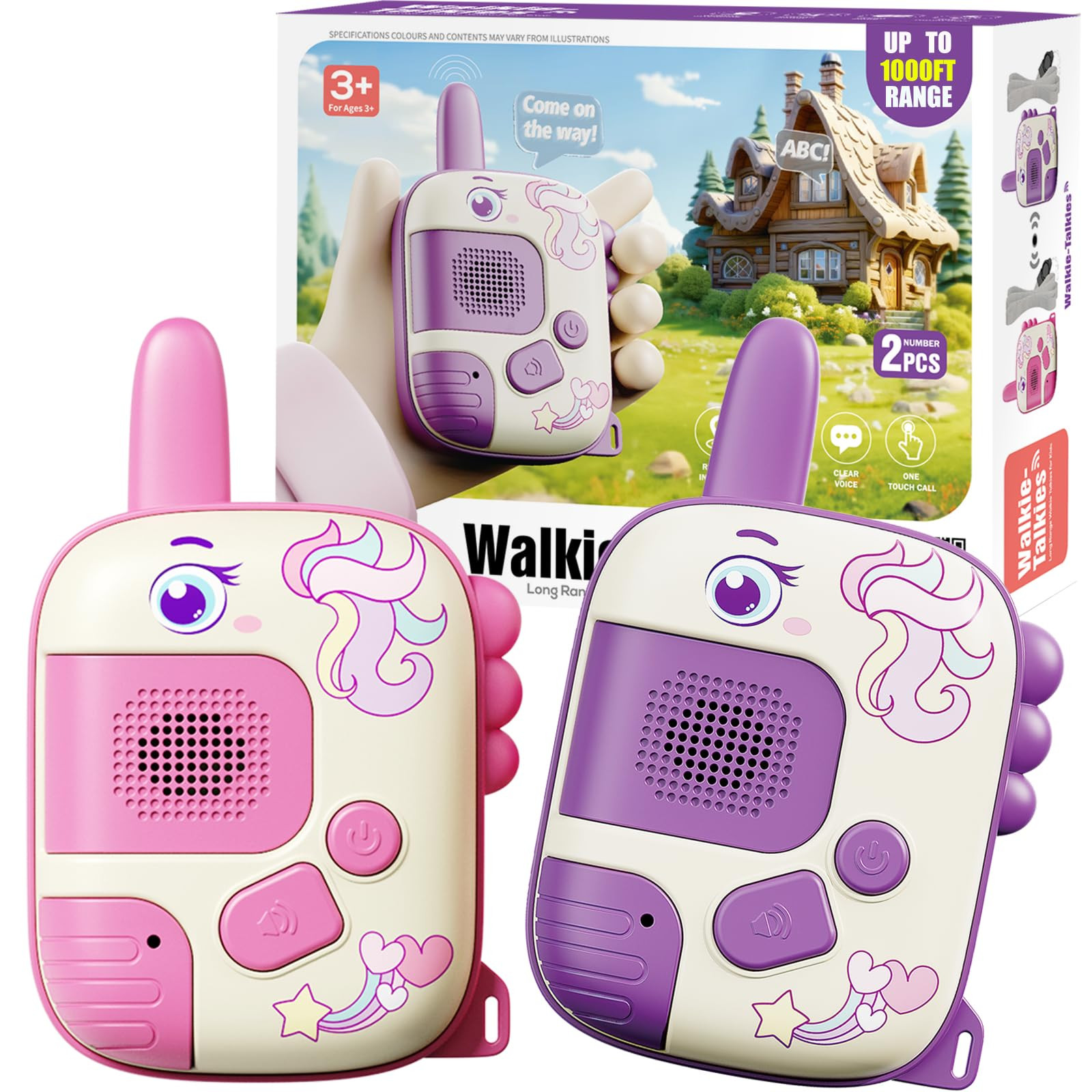 Walkie Talkies Toys for Girls:Unicorn Toys 2 Pack Birthday Gifts for 3 4 5-7 8 Year Old Girls Toy... | Amazon (US)