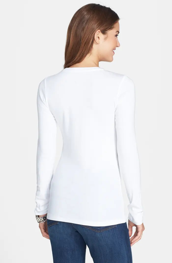 Long Sleeve Scoop Neck Cotton Tee | Nordstrom