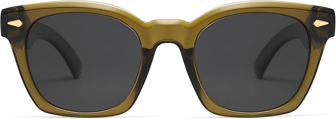 Retro Polarized Square Sunglasses for Women Mens Rectangle Sunnies AP3723 | Amazon (US)