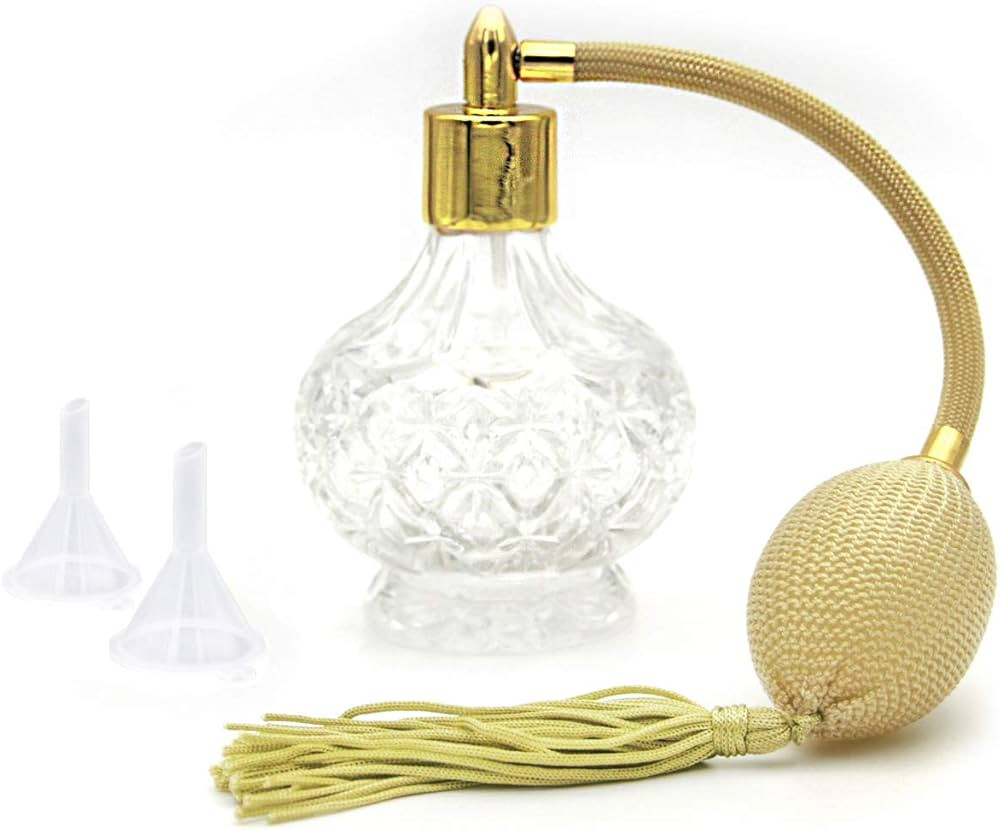 Pro 3 ounce Perfume Atomizer Vintage Style Perfume Bottle Gold Long Spray Tassels Atomizer Pump R... | Amazon (US)