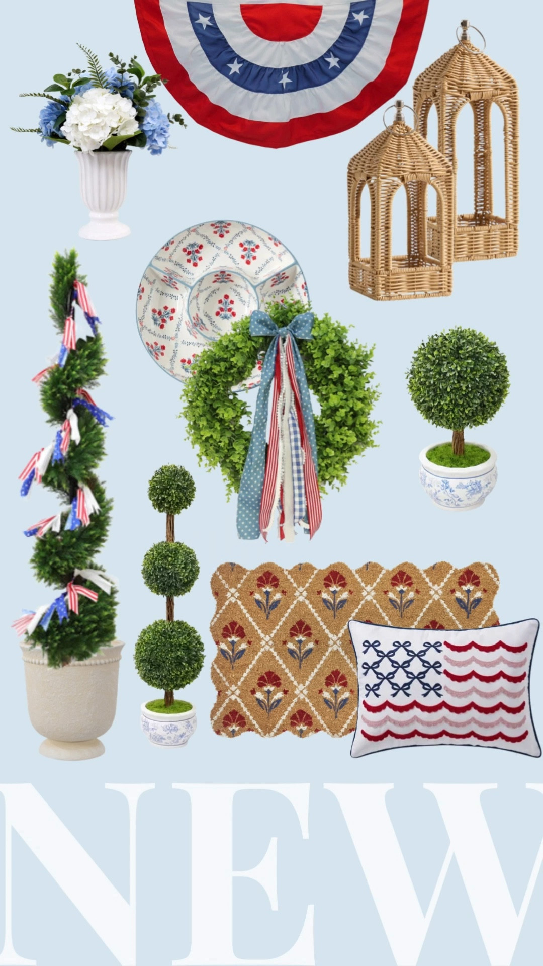 Walk don’t run if you want to score these red white and blue patriotic vines before Memorial Day. They’ll be long gone before Fourth of July gets here.

#LTKHome