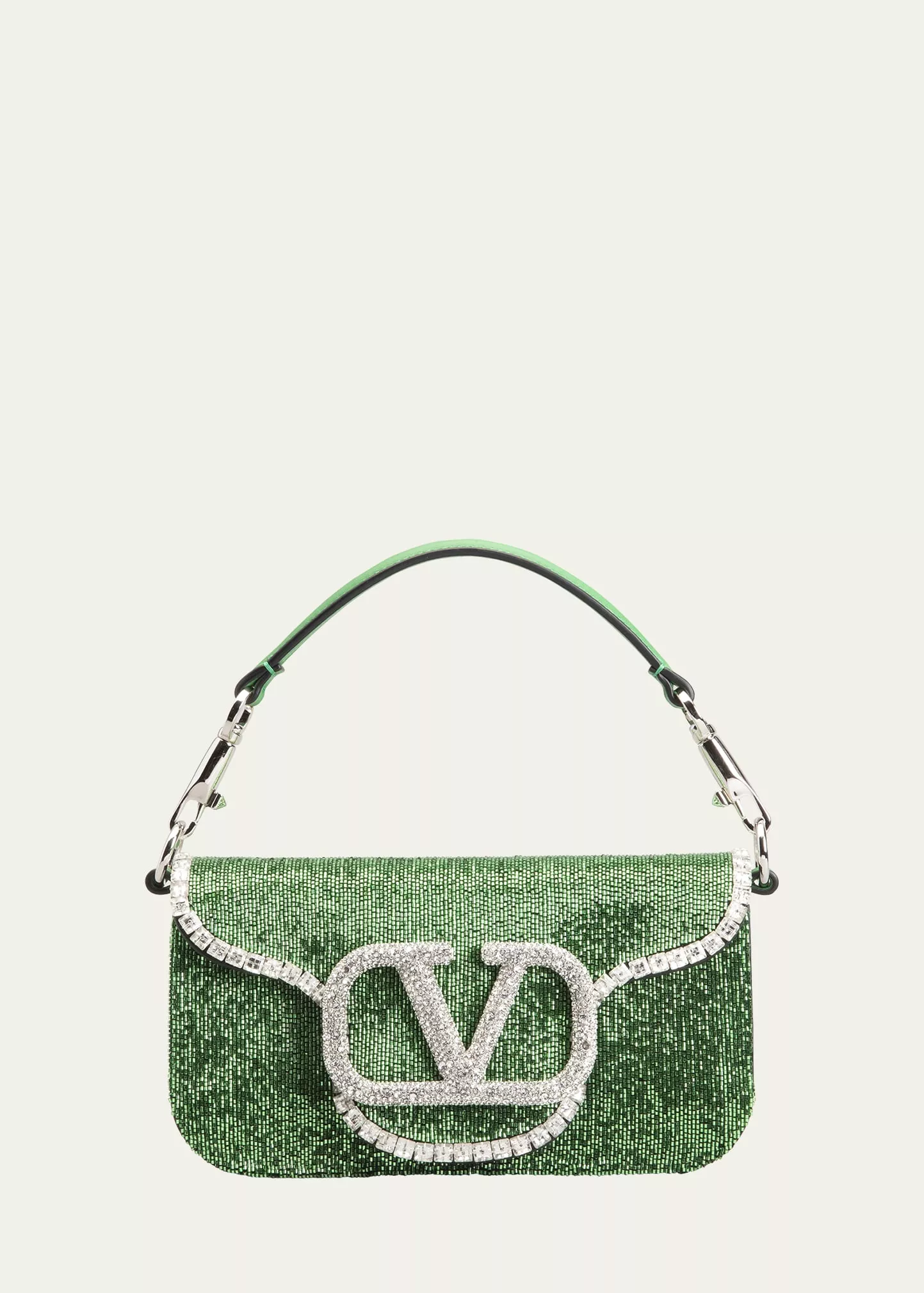 Loco Small VLOGO Crystal-Embellished Shoulder Bag