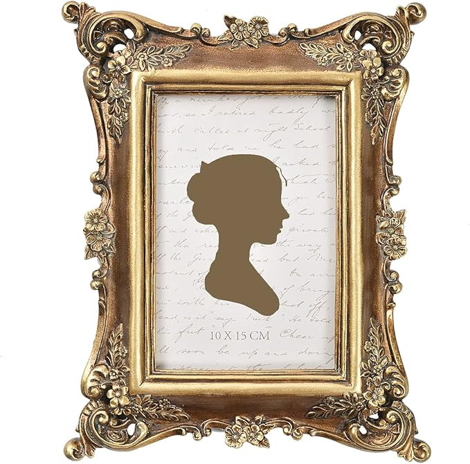 Sunlit Vintage Picture Frame 4x6 Inch, Luxury Antique Photo Frames with Glass Front, Photo Displa... | Amazon (US)