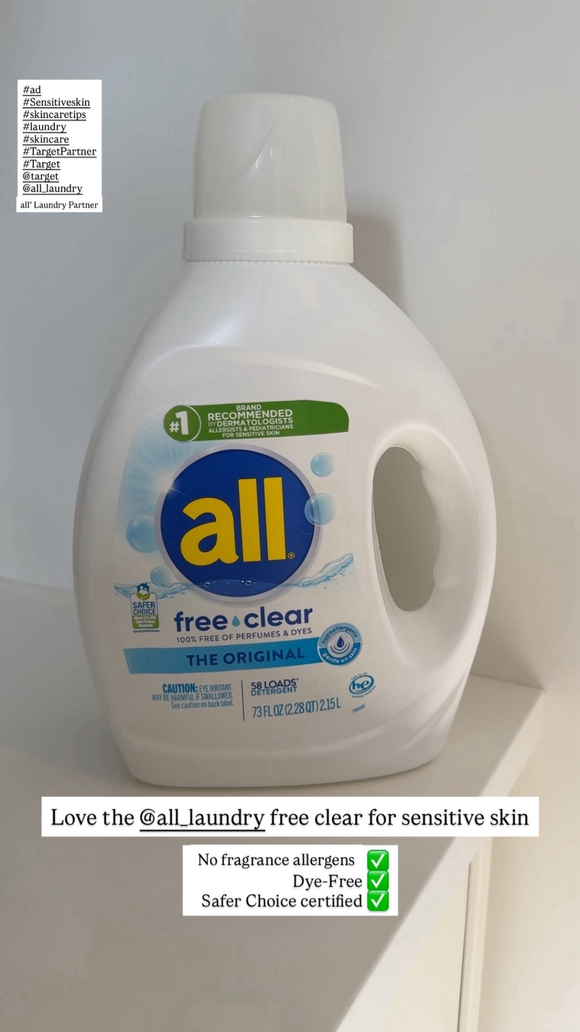 #AD The #laundry never ends, but at least I know my baby’s clothes are clean and gentle on his skin 🧺✨ I’ve been using @all_laundry — no perfumes, no dyes, just clean that actually works. So easy to pick up @target #TargetPartner #sensitiveskin #skincaretips #skincare #target @shop.ltk #liketkit

#LTKHome #LTKKids #LTKmomlife