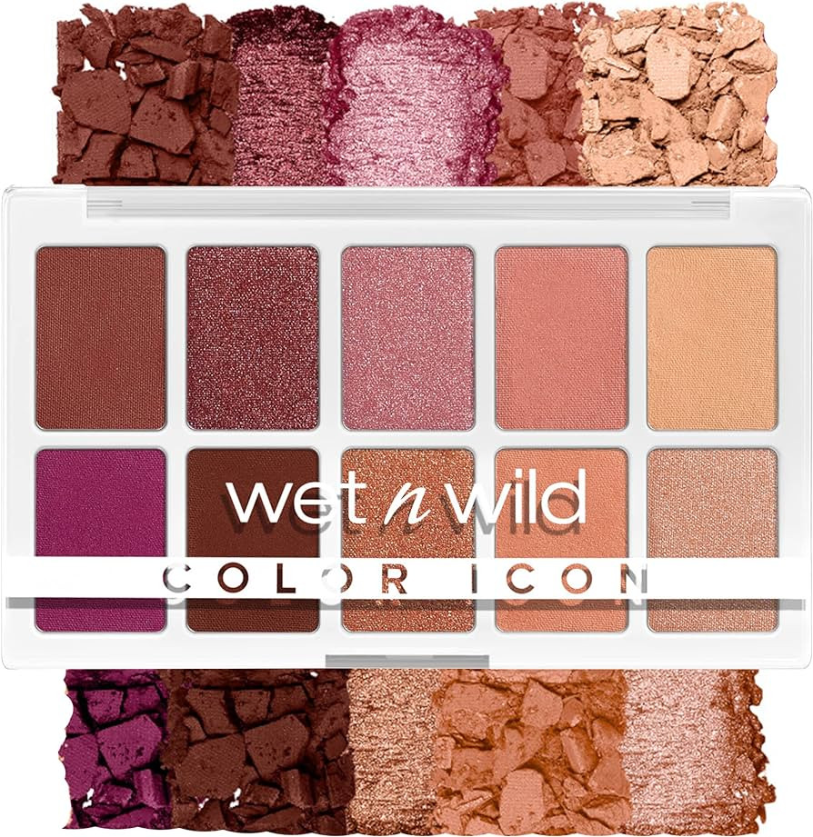 wet n wild Color Icon 10-Pan Eyeshadow Makeup Palette, Long Lasting, Shimmer, Metallic, Glittery,... | Amazon (US)