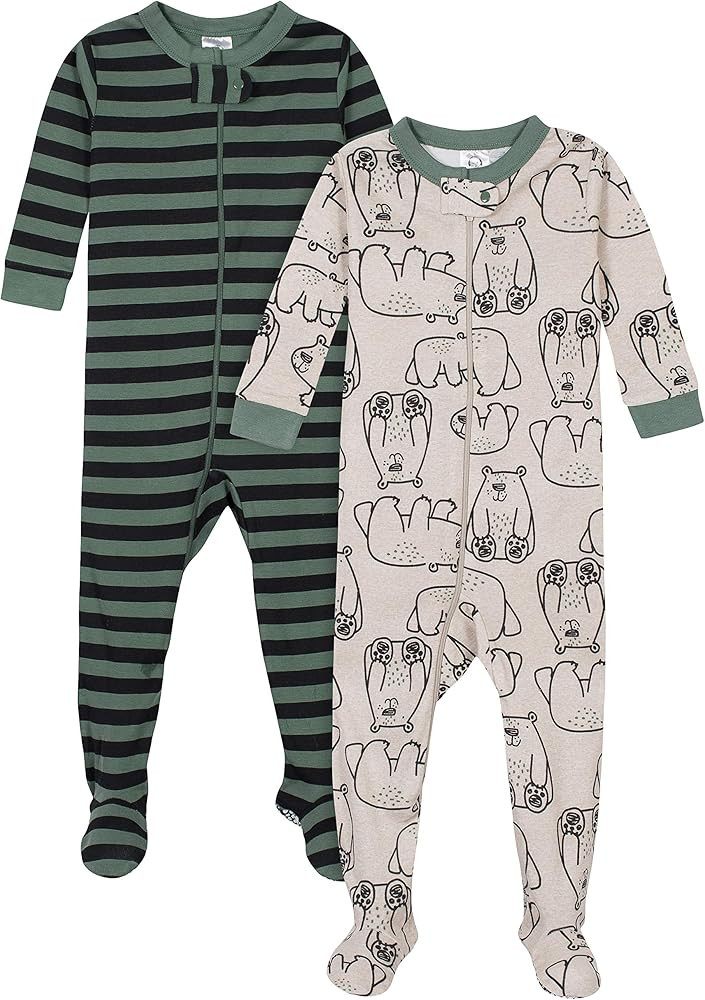 Gerber Baby-Boys 2-Pack Footed Pajamas | Amazon (US)