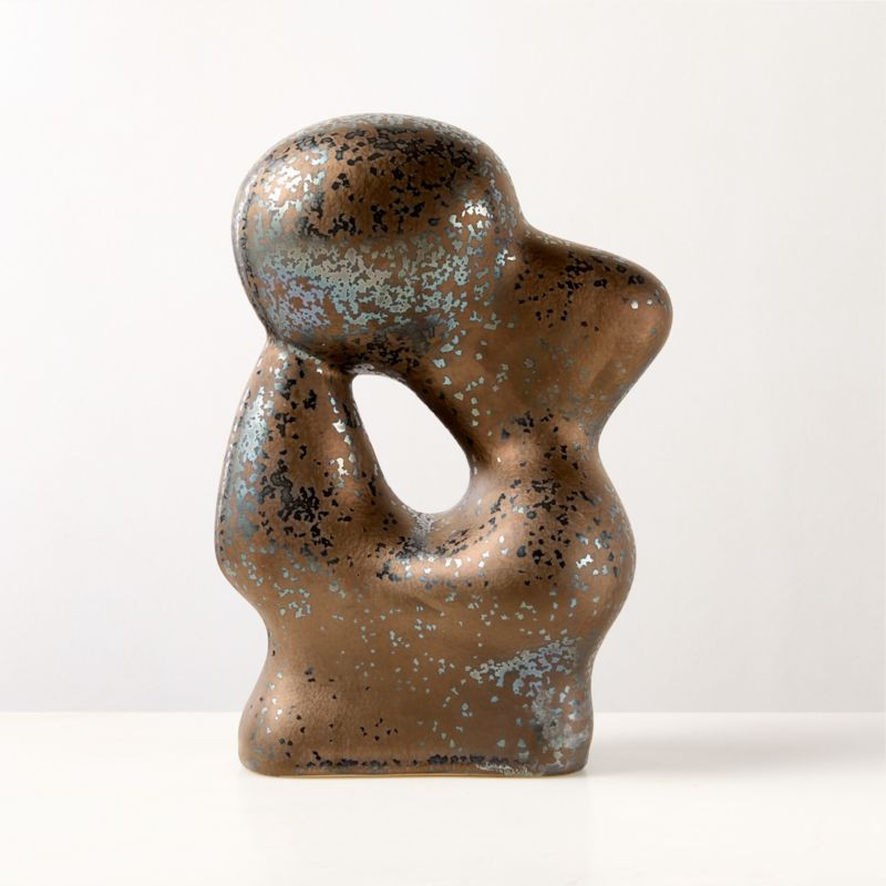Emani Brown Ceramic Decorative Sculpture + Reviews | CB2 | CB2