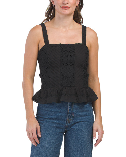 Amoret Eyelet Camisole | TJ Maxx