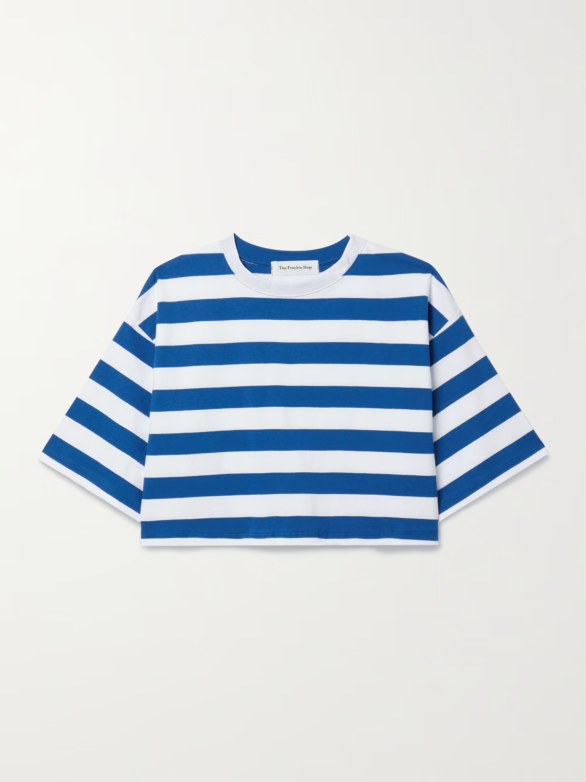 Karina cropped striped cotton-jersey T-shirt | NET-A-PORTER (US)