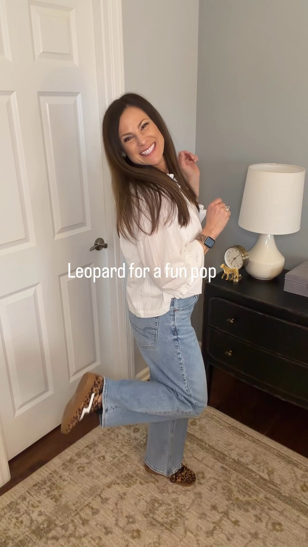 Stovepipe jeans, but make them flattering and easy to wear. The difference comes down to simple styling—define your waist and swap to a low-profile sneaker for a more balanced look. Effortless, everyday style you’ll actually reach for.

Linked my exact jeans, similar leopard sneakers, and go-to accessories for this look 

#LTKootd #LTKOver40 #LTKPetite