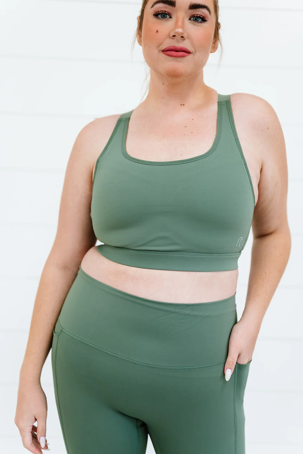 Performance Sports Bra | Willow Green | Coral Reef Swim