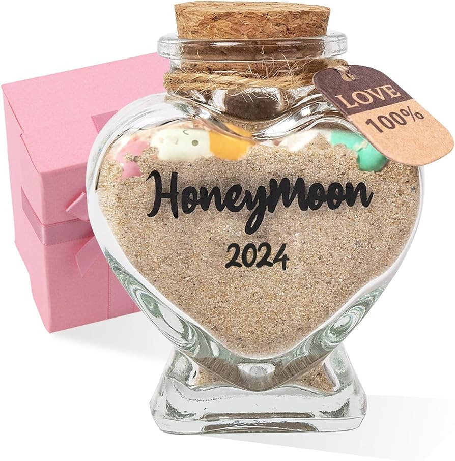 Qunrwe 2024 Honeymoon Sand Jar,Honeymoon Essentials Bridal Shower Gift Newlywed Wedding Gift Brid... | Amazon (US)