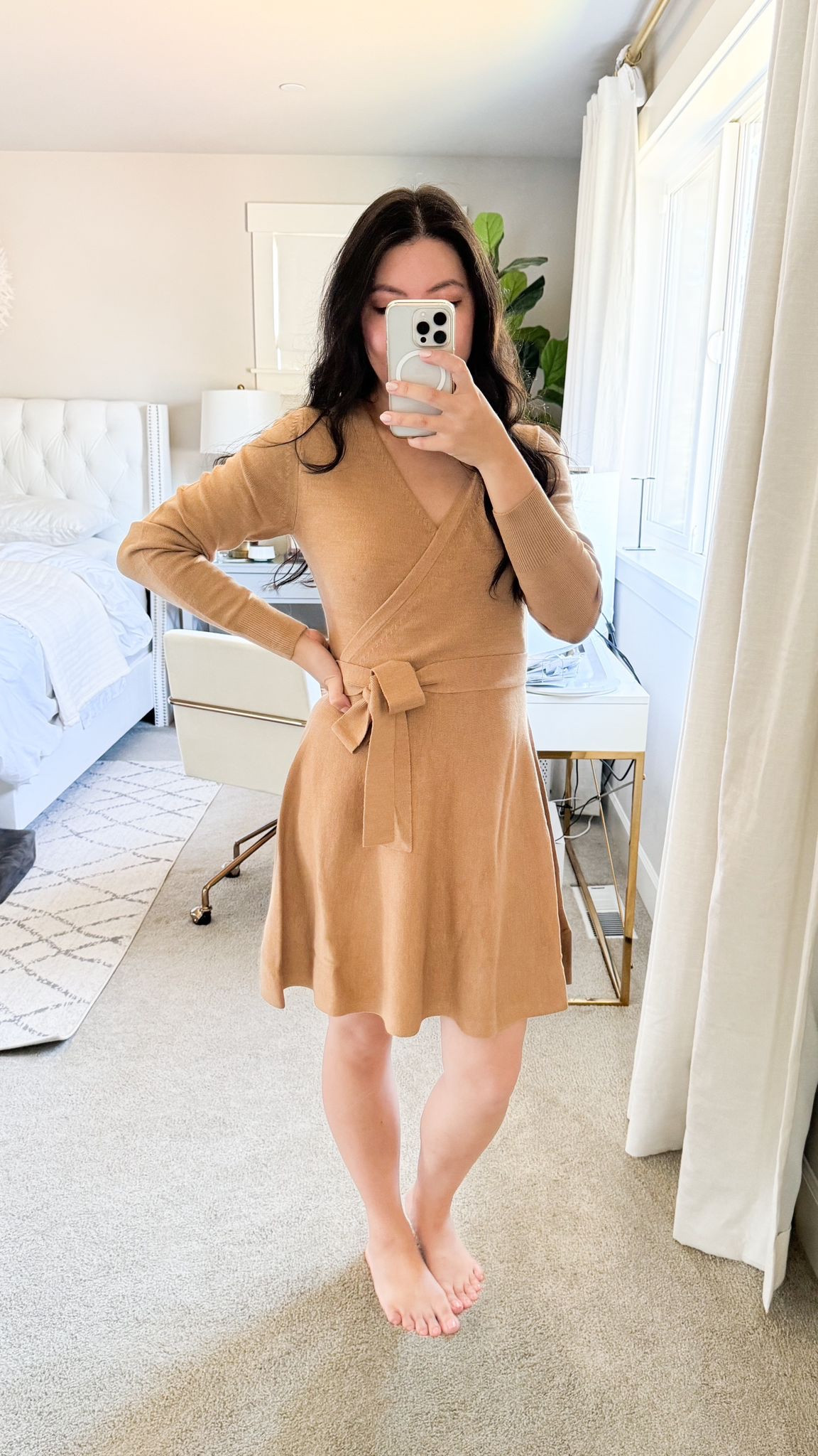 Long sleeve faux wrap sweater dress! It’s the last week of Nsale

#LTKStyleTip #LTKSaleAlert #LTKxNSale