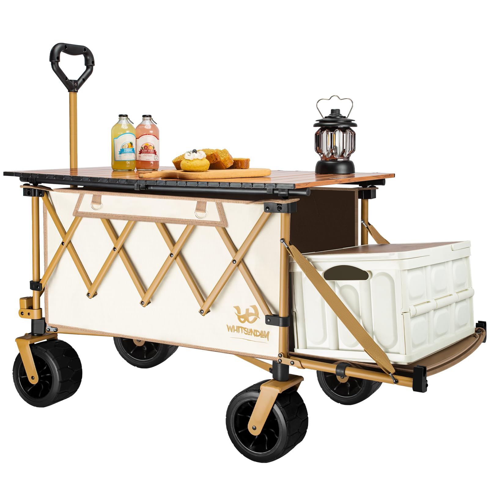 Whitsunday Collapsible Folding Wagon with Table,Heavy Duty Utility Beach Wagons with Opened Tailg... | Amazon (US)