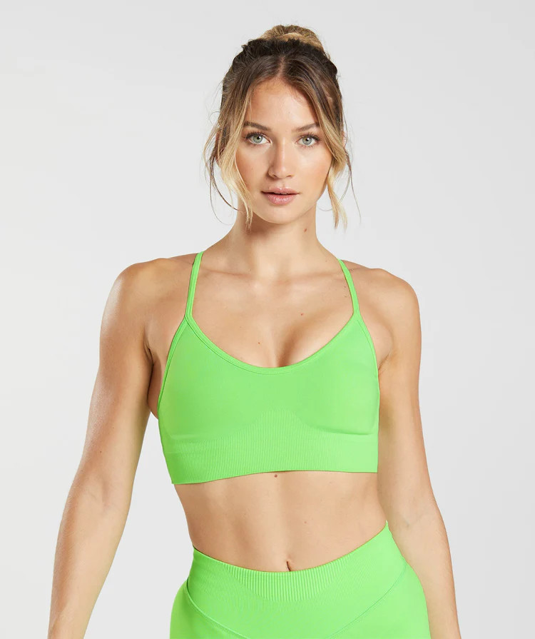 Gymshark Sweat Seamless Sports Bra - Fluo Lime | Gymshark US