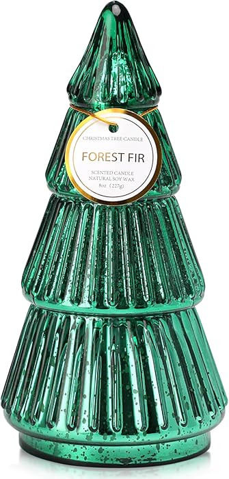 Christmas Tree Shaped Candle, Tower Shaped Mercury Xmas Tree Candles, Winter Holiday Christmas Ta... | Amazon (US)