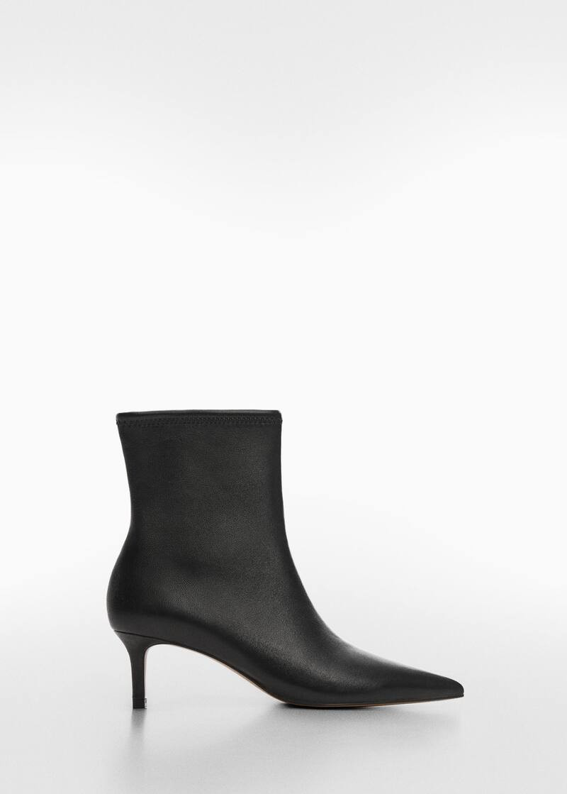 Leather boots with kitten heels  -  Women | Mango United Kingdom | MANGO (UK)