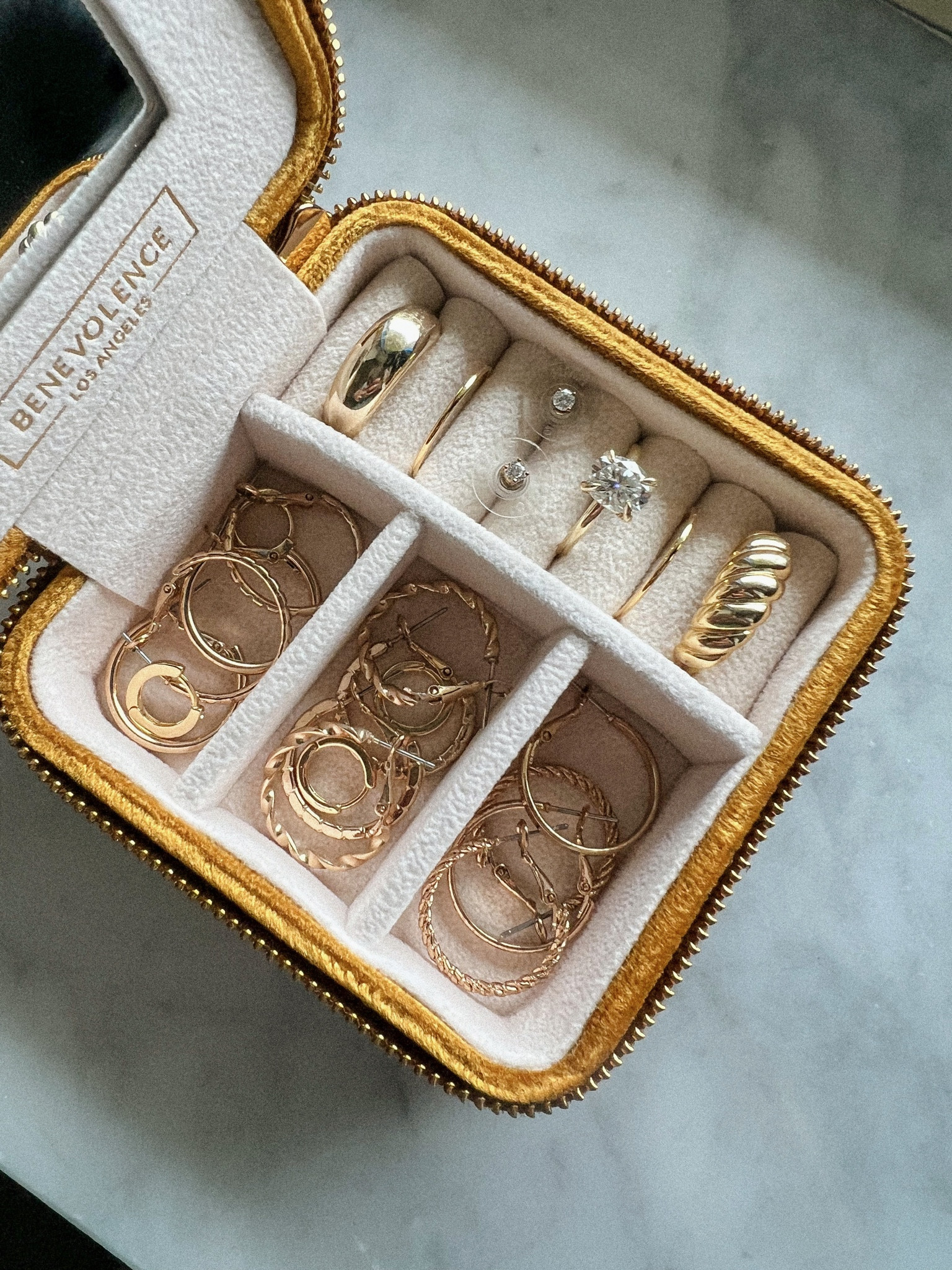 travel jewelry box + my favorite gold jewelry