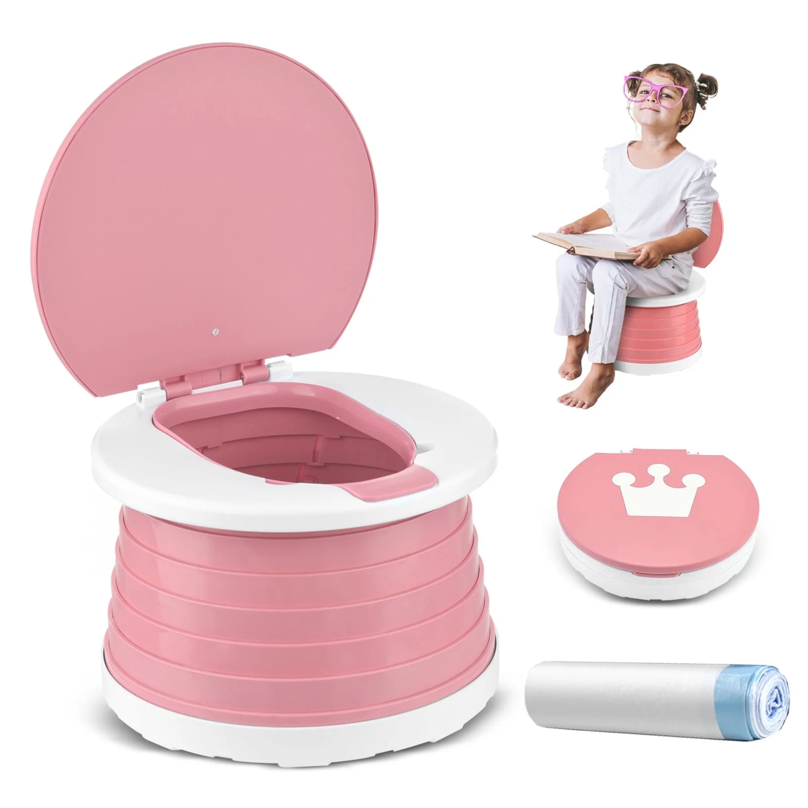 Portable Potty for Toddler Travel Foldable Potty Seat for Toddler Training Toilet for Kids Boys G... | Walmart (US)
