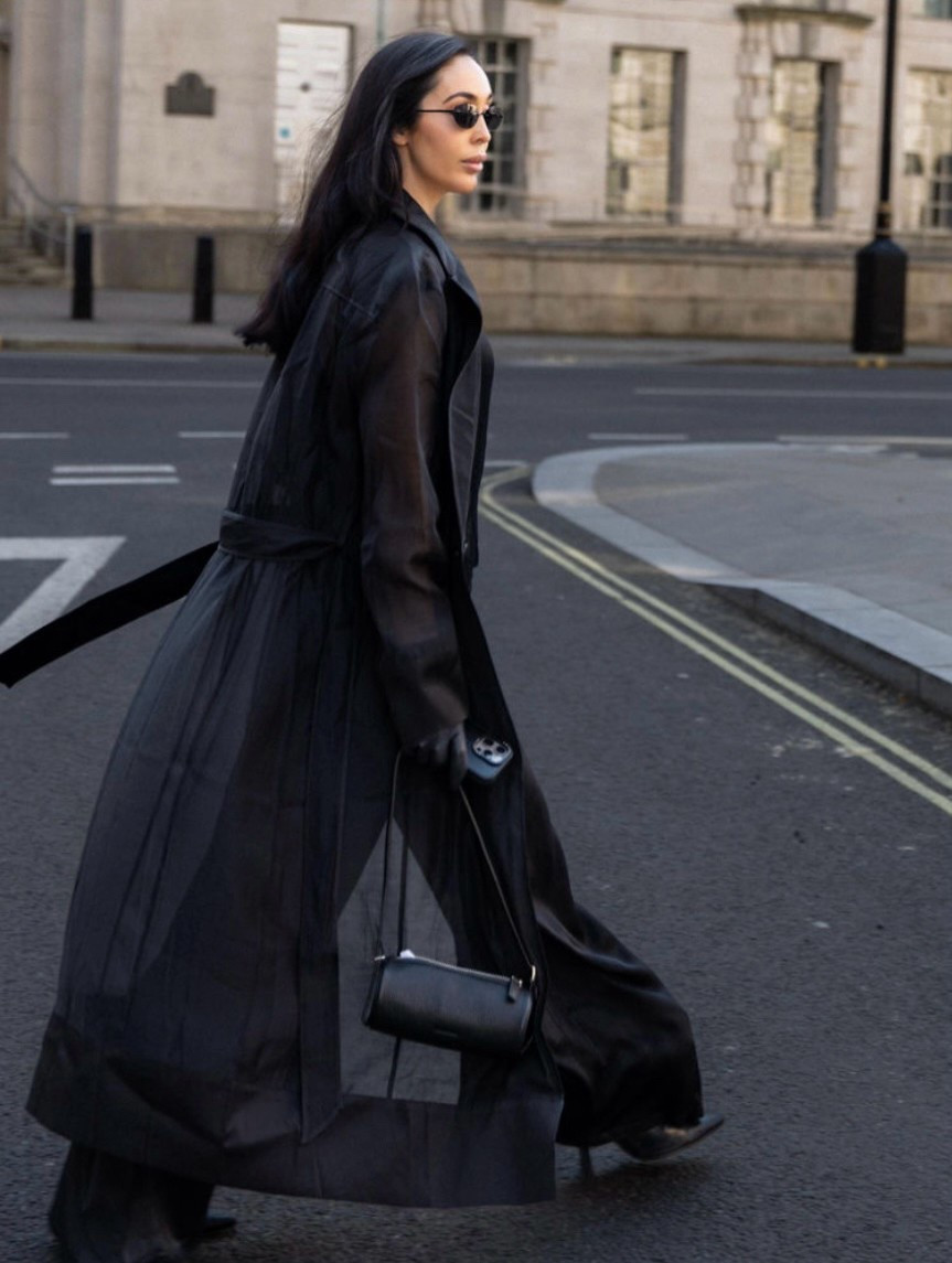 A sleek look featuring a black sheer trench coat, a gorgeous satin top, and trousers. It’s the perfect mix of edgy and elegant—easy to style for day or night.



#LTKspring #LTKstyletip #LTKluxury