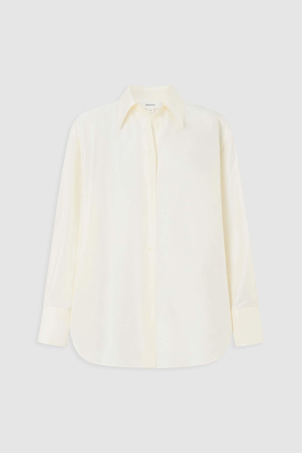 LS SILK SHIRT Cream | Oroton