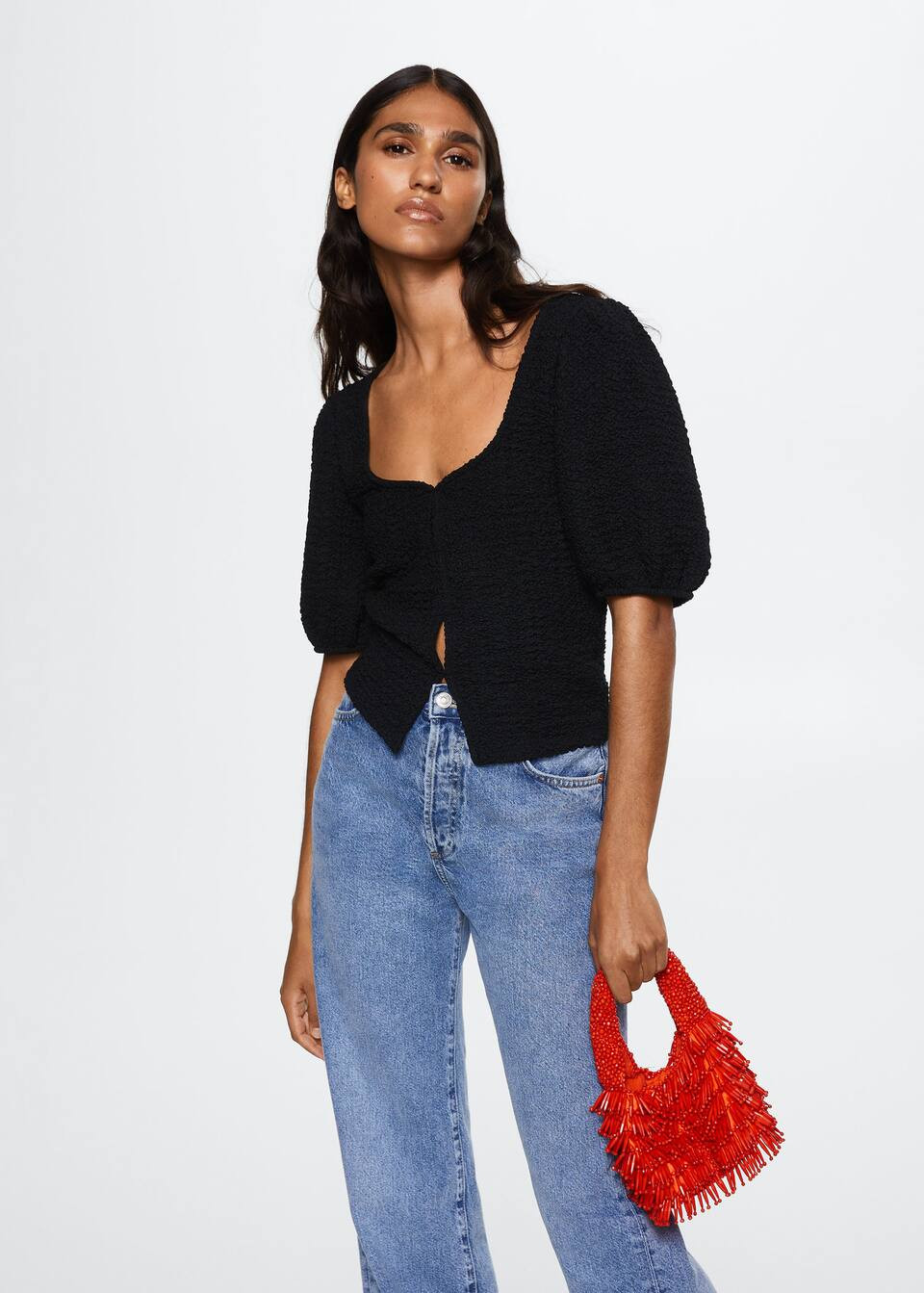 Textured knit top | MANGO (US)