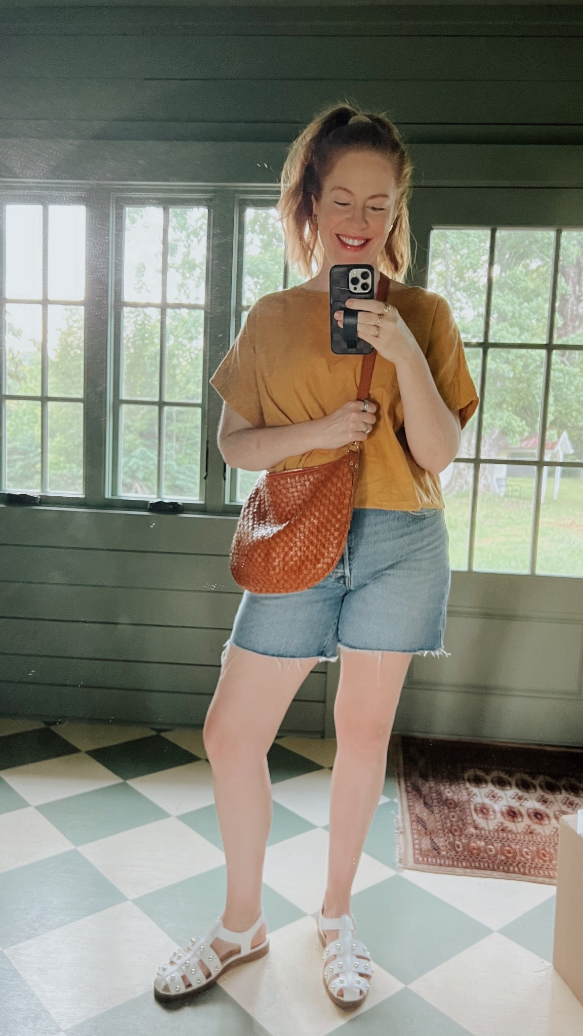 comfy linen top by maelu designs. love these cut offs!! im wearing an 8 tts and shoes are so comfy and also tts!

#LTKStyleTip #LTKFindsUnder50 #LTKOver40