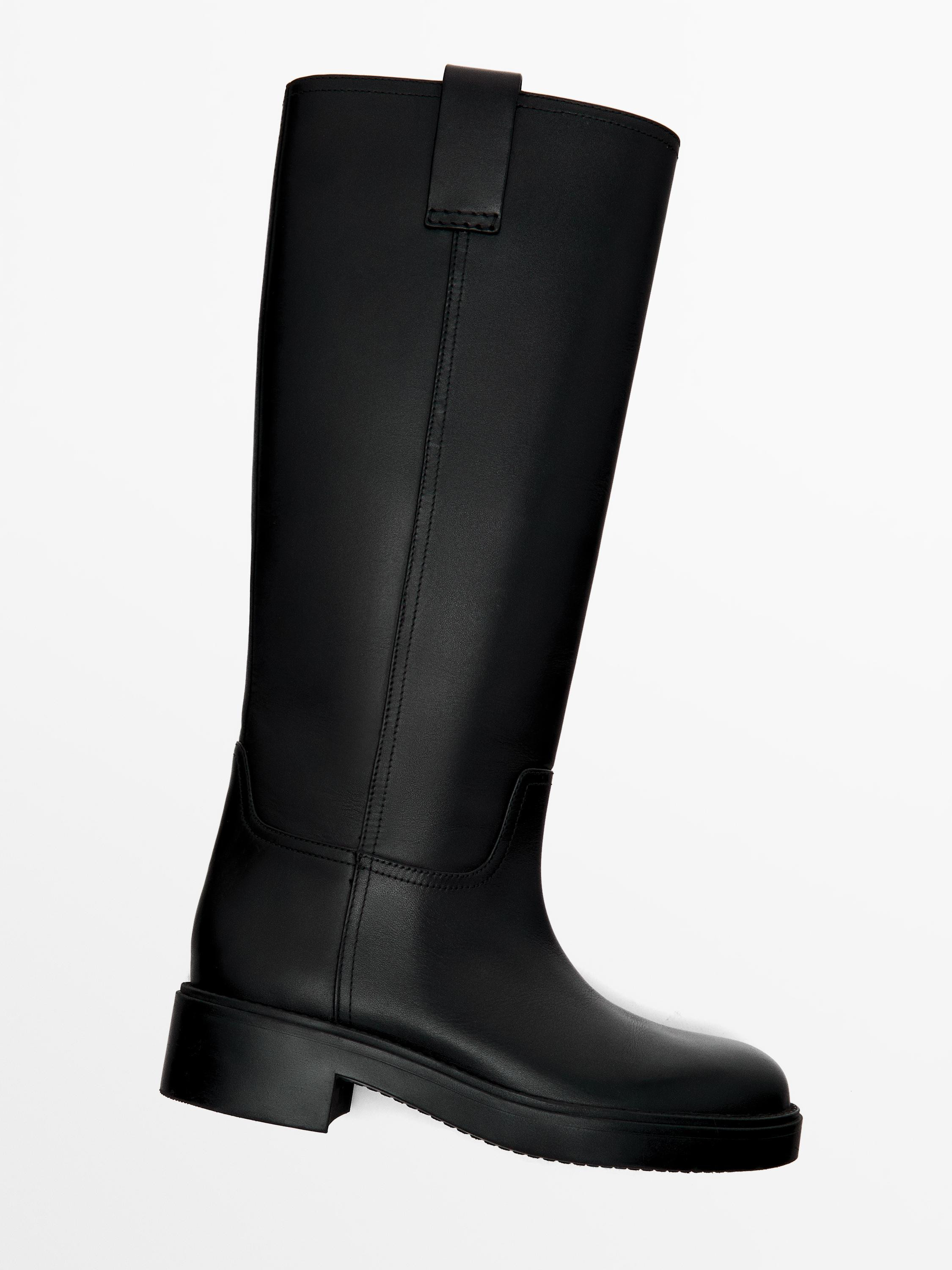Flat boots with rubber sole | Massimo Dutti UK