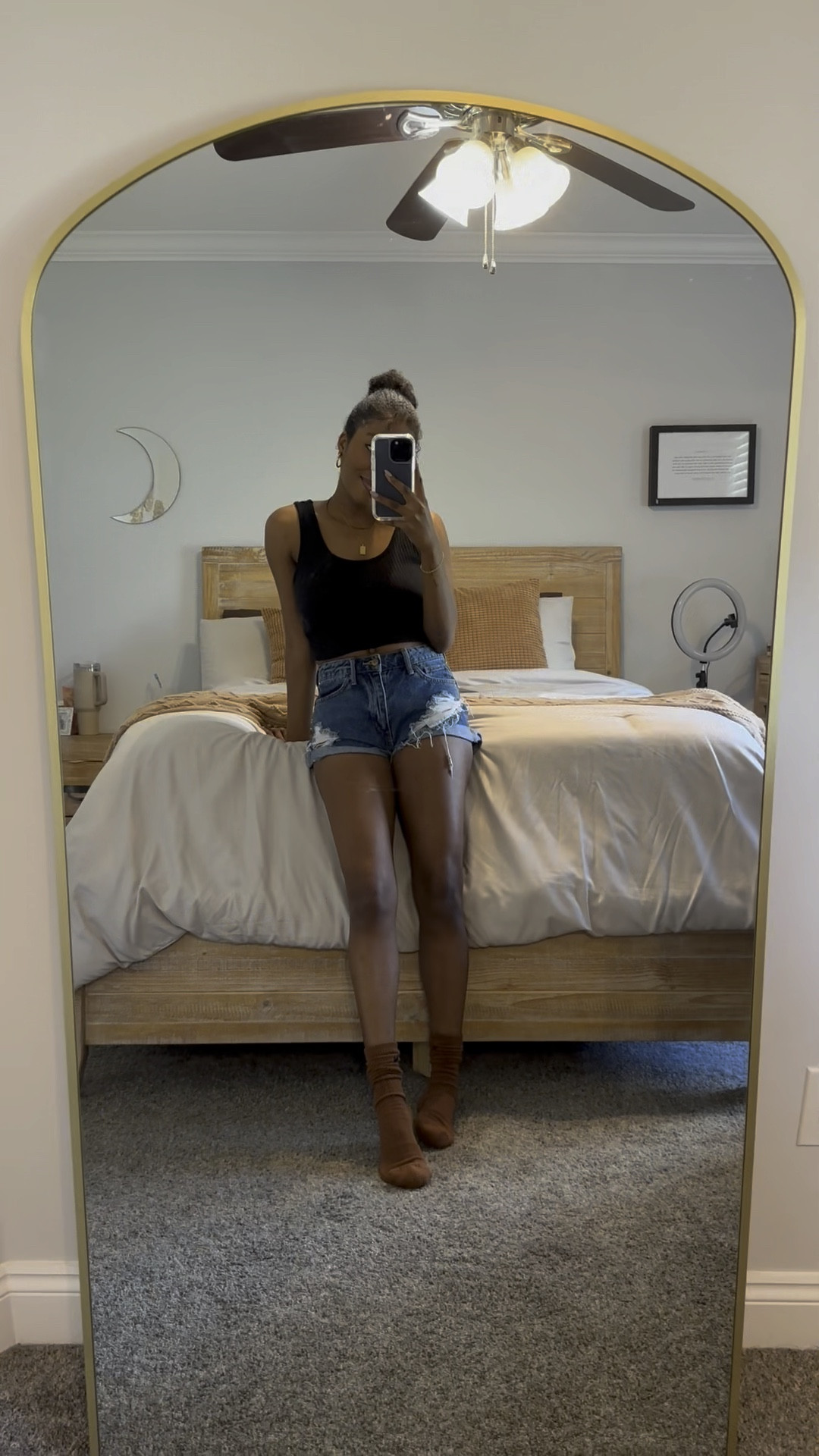 Dream mirror🙌🏾🪞So pretty almost as tall as me and I’m in love with the gold!! Definitely recommend 😍

#LTKfindsunder100 #LTKSale #LTKGiftGuide