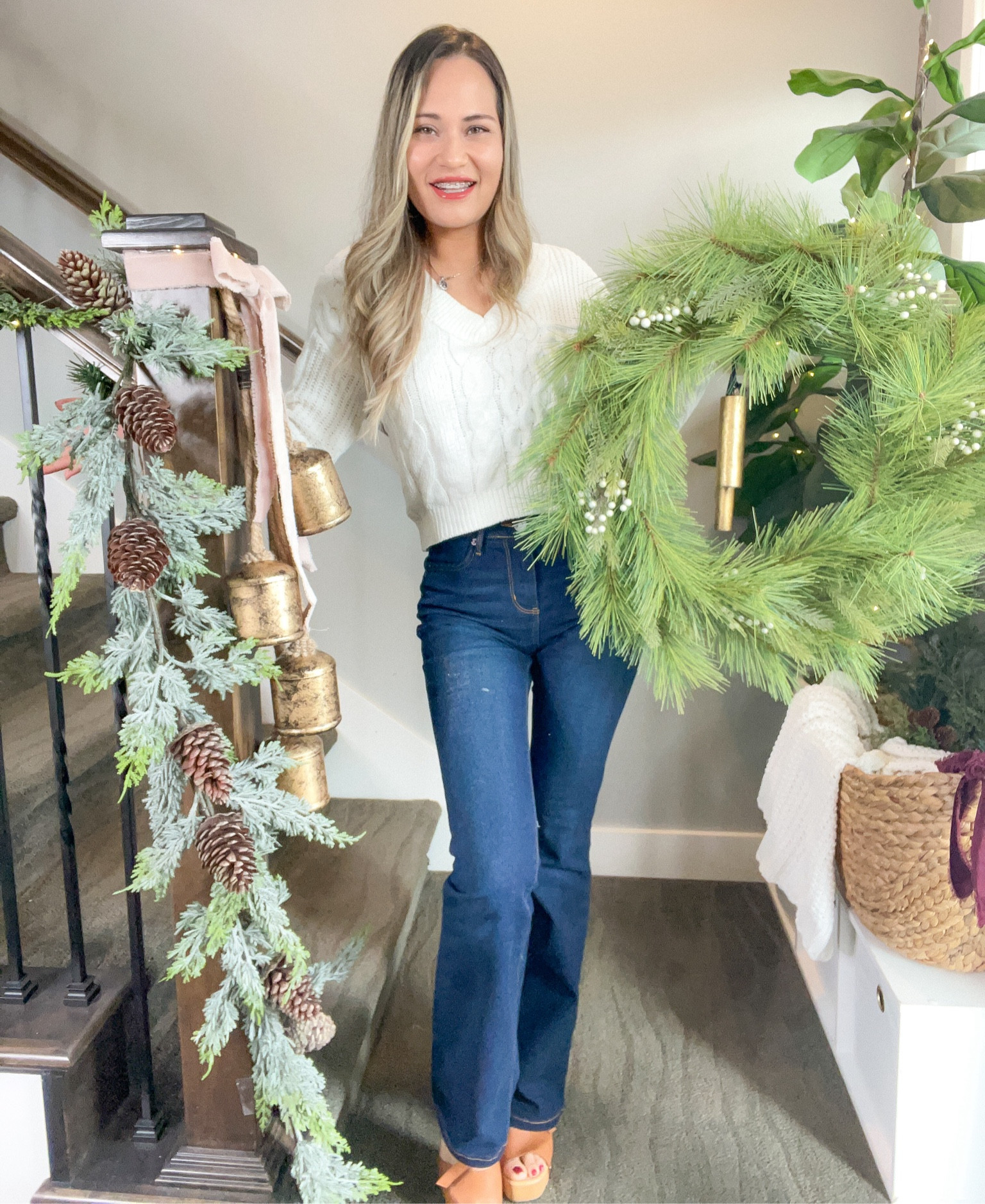 This garland is now my favorite🌲 Loving the sound of the bells each time we open the door😊 great price including the bells and very full. 

#christmasdecor #holidaydecor #homedecor

#LTKSeasonal #LTKhome #LTKHoliday