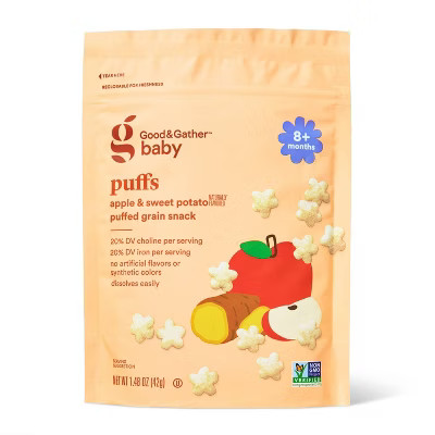 Puffs Apple & Sweet Potato Baby Food - 1.48oz - Good & Gather™ | Target