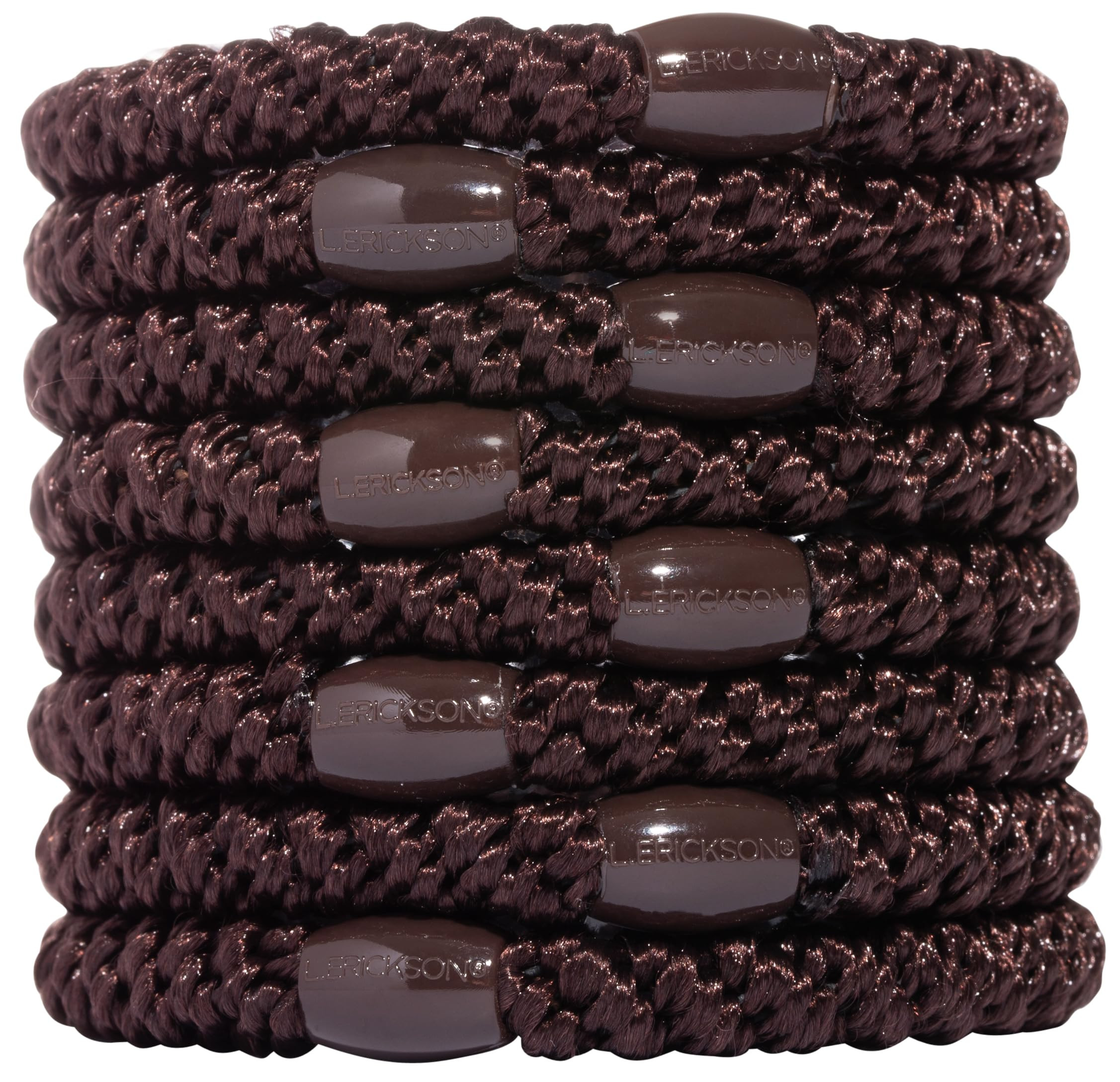 L. Erickson Grab & Go Pony Hair Ties - Espresso Brown - 8 Pack Grab and Go Ponytail Holders - Hai... | Amazon (US)