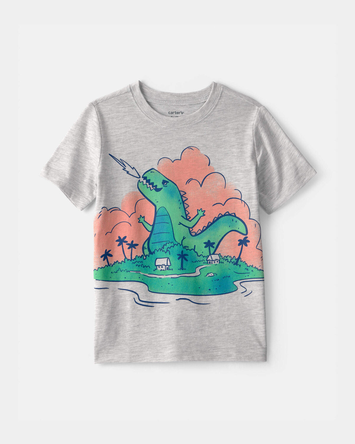 Toddler Boy Dinosaur Graphic Tee - Grey | Carter's Inc