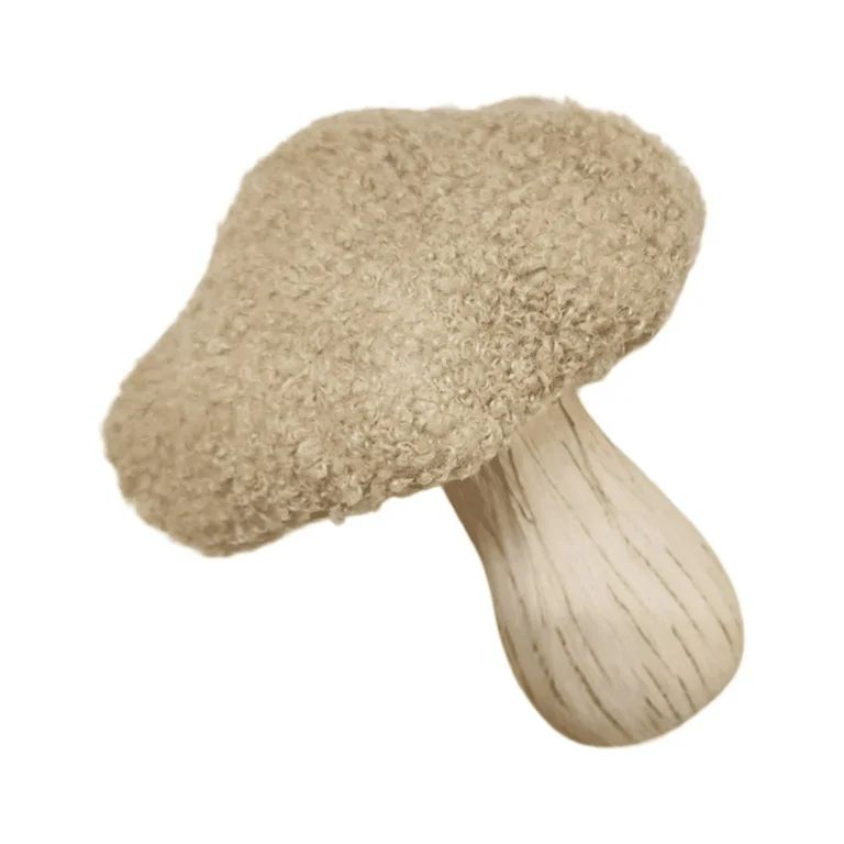 Easter Curly Tan Sherpa Mushroom Tabletop Decoration, 6 in, by Way To Celebrate | Walmart (US)