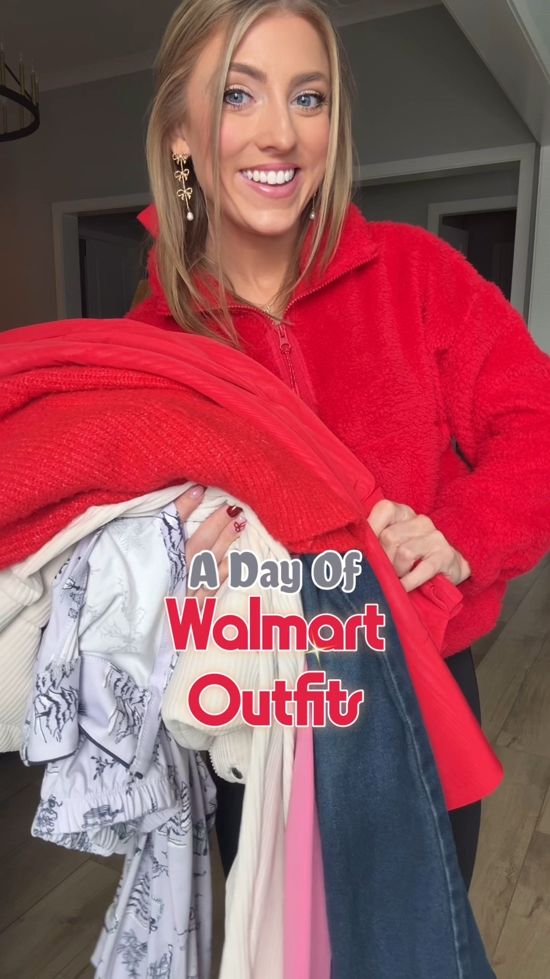 WALMART FASHION ✨ A full day of affordable Walmart outfits — from cozy pajamas to sporty sets, casual layers, festive looks, and everyday winter staples. Sharing six Walmart outfits you can wear sunrise to sunset. 💗✨
Everything is budget-friendly, comfy, and perfect for busy days, holiday events, and everyday mom-life style.

✔️ Cozy Walmart pajamas
✔️ Best-selling puffer vest + lounge set
✔️ Pink activewear set
✔️ Classic jeans + textured sweater
✔️ Festive red skirt outfit
✔️ Fuzzy half-zip pullover + leggings

All pieces linked in LTK for easy shopping. 💕 #WalmartFashion #WalmartOutfits #WalmartFinds #AffordableFashion #EverydayStyle #LTKStyle #LTKFinds #WinterOutfits #HolidayOutfits #CasualStyle #MomStyle #BudgetFriendlyFashion