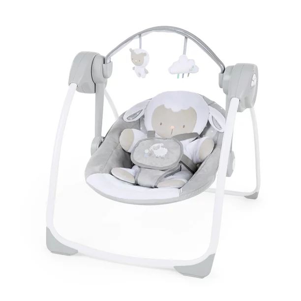 Ingenuity Soothe 'n Delight Portable Baby Swing with Music, Gray | Walmart (US)