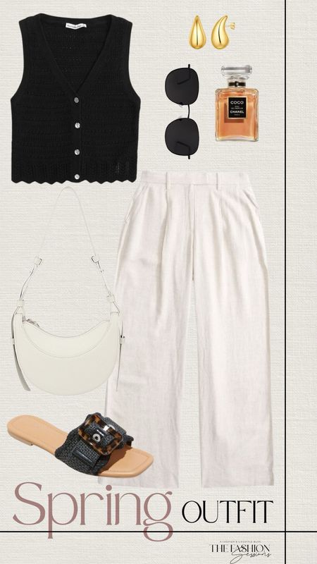 Spring Outfit | Linen Pants | Crochet Vest | Sandals |

#LTKstyletip #LTKSeasonal #LTKshoecrush