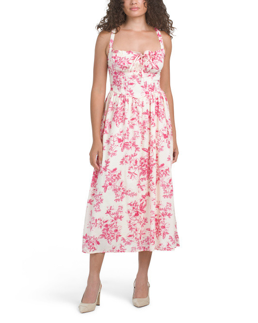 Corset Waist Toile Maxi Dress | TJ Maxx