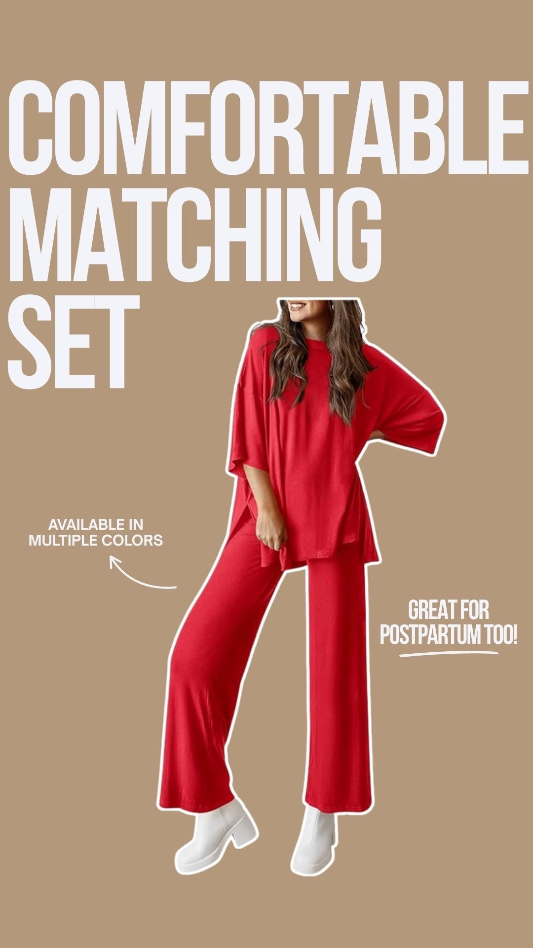 red comfortable matching set - could be worn postpartum, for gameday, sleeping, chasing toddlers or lounging around the house 

#LTKSaleAlert #LTKStyleTip #LTKFindsUnder50
