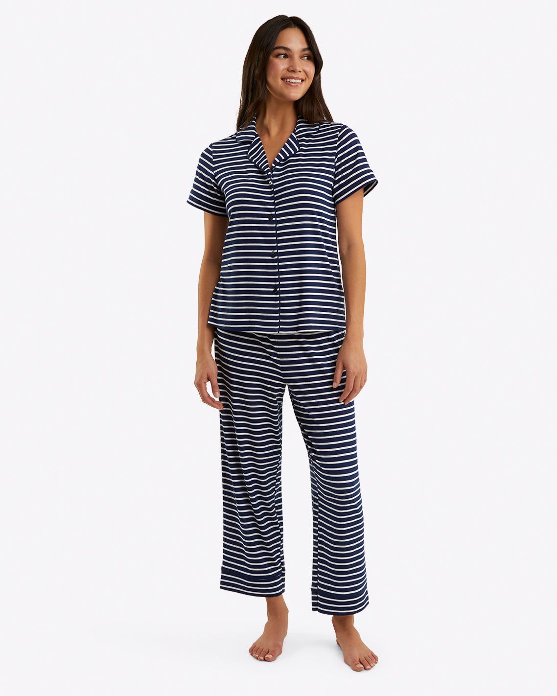 Linda Pajama Set in Nautical Stripe | Draper James (US)