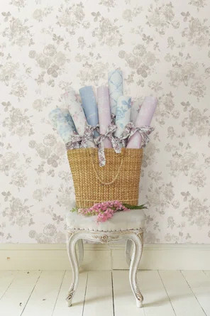 LoveShackFancy 18' L x 20.5" W Everblooming Rosettes Peel & Stick Wallpaper Roll | Wayfair | Wayfair North America