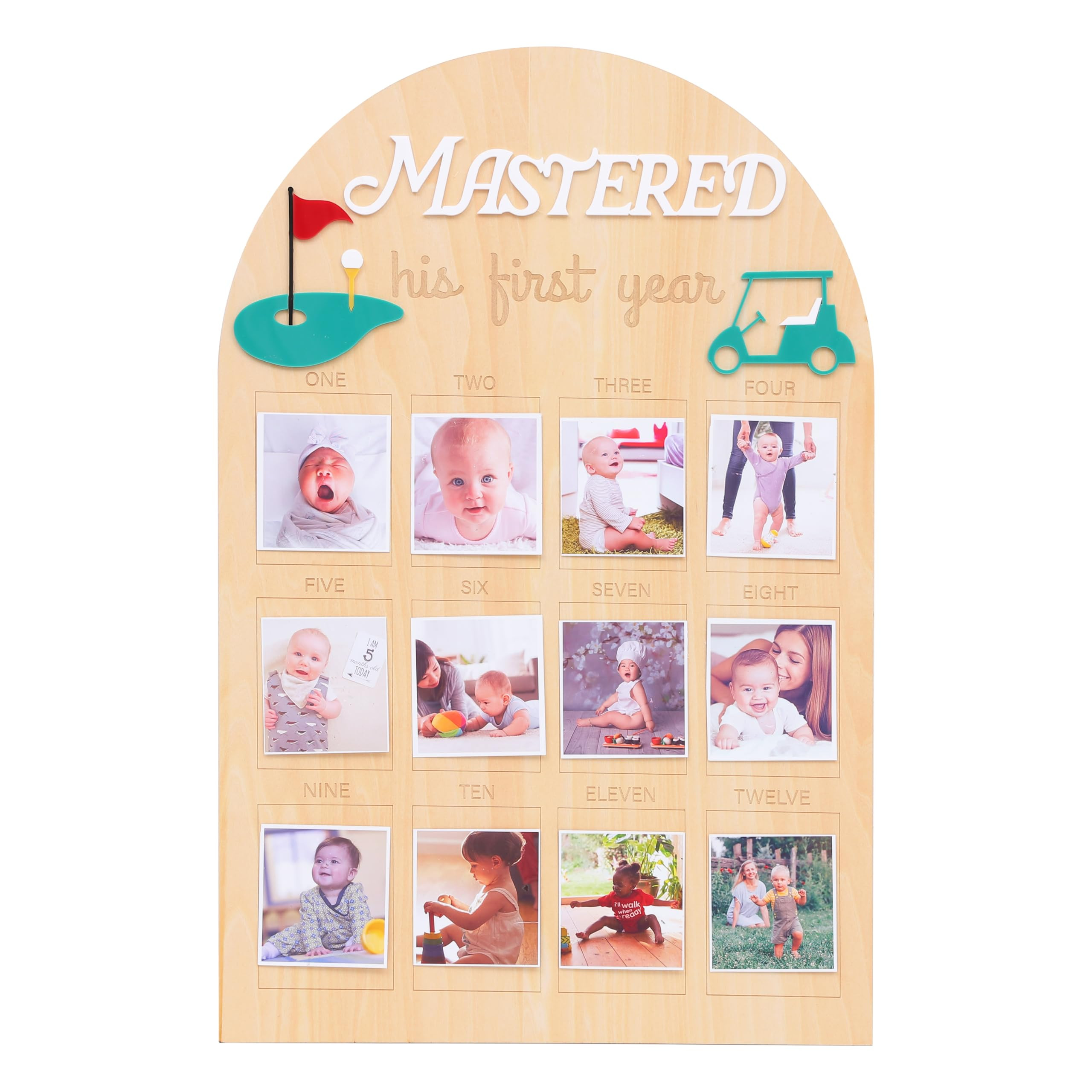 His First Year Golf Photo Board - Hole in One Party Photo Decorations,1st Birthday Photo Wood Boa... | Amazon (US)