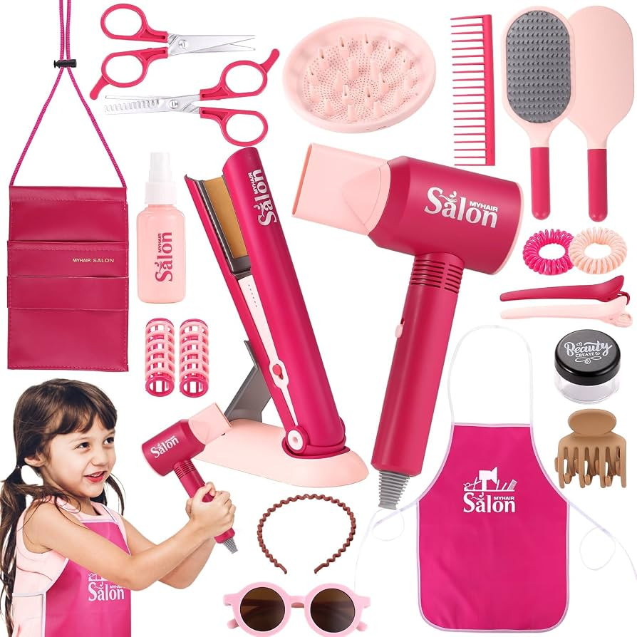 GAGAKU Pretend Hair Salon Toys for Girls,Pretend Makeup for Toddlers Dress Up Beauty Salon Set St... | Amazon (US)