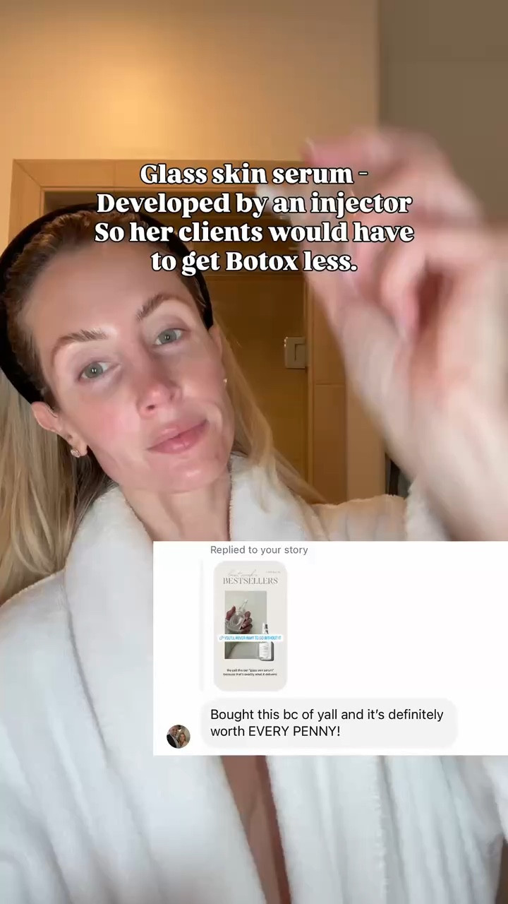 Botox in a bottle, the best skin serum that will help give you the effects of Botox and glass skin!



skin serum, glass skin, less Botox 

#LTKselfcare #LTKmorningroutine #LTKgrwm