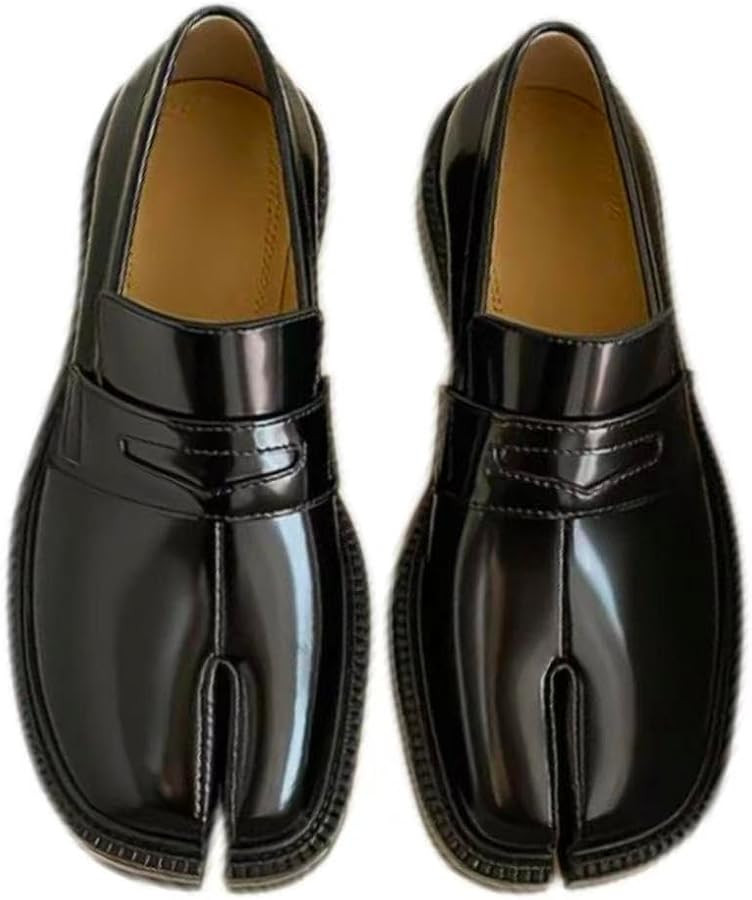 Tabi Shoes Split Toe Loafers for Women, Leather Chunky Slip On Platform Loafers, Trendy Business ... | Amazon (US)