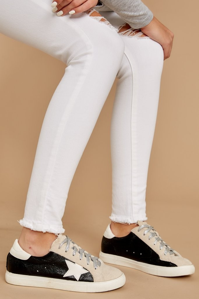 Getting Better Black Sneakers | Red Dress 